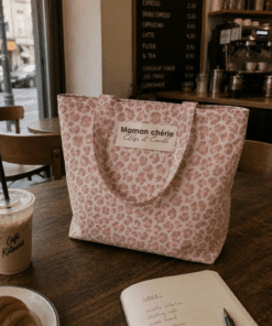 sac léopard rose - maman